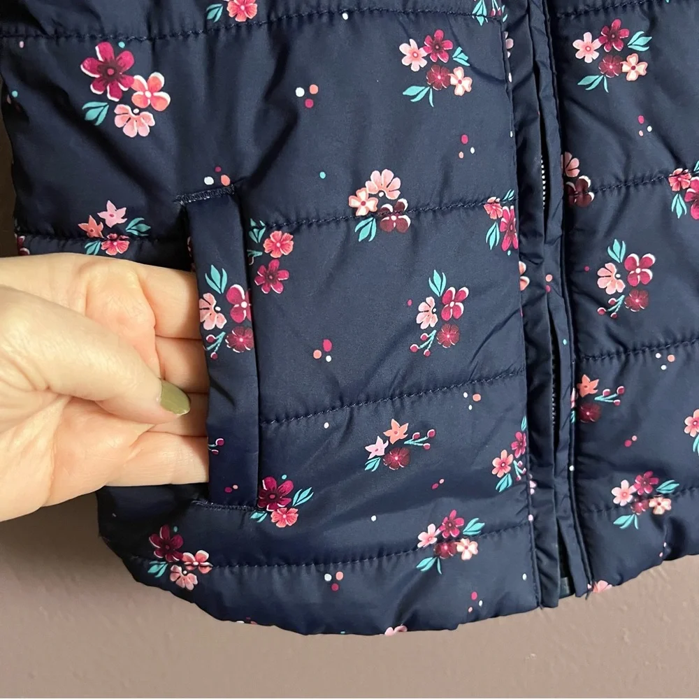 Gymboree Floral Kids Puffer Vest
